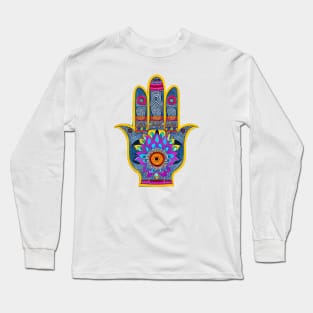 Hamsa Hand Good Luck Symbol Long Sleeve T-Shirt